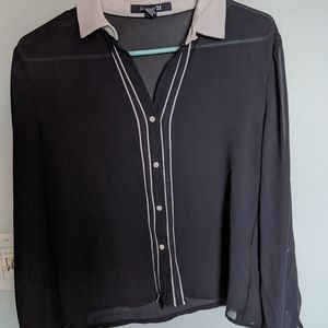 Sheer button up top